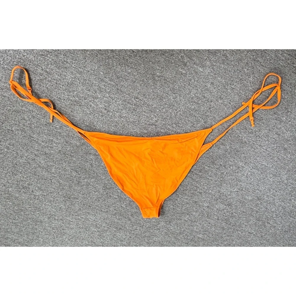 Skims Signature Swim Dipped Tie Bottom Tangerine Orange BB-BRF-8468W Size 4X NEW